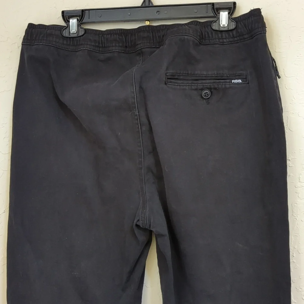 RSQ Bundle of (3) Black Brown & Gray Twill Jogger Pants Size Large